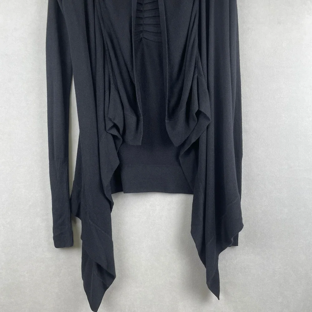 Lululemon Live Healthy‎ Wrap Draped Open Front Cashmere Cardigan Ruched Back XS